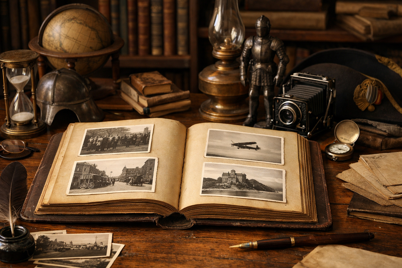 Archiwalne fotografie i przedmioty historyczne